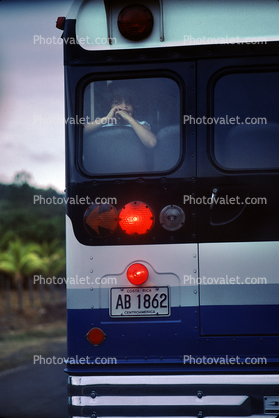 Window, Girl, Bus, Taillight, Costa Rica