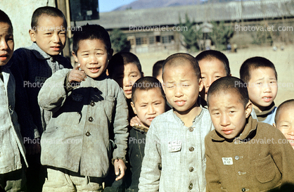 Group Portrait, Boys, Korea, Asian, 1957, 1950s