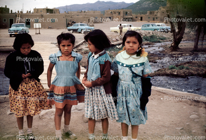 Girls, Rio Pueblo River, Pueblo de Taos, 1960s