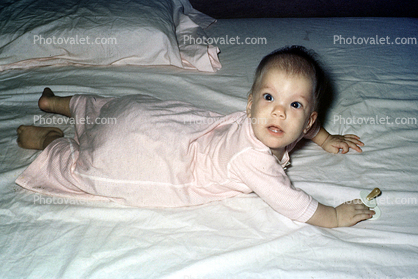 Girl, Baby, Pacifier, 1950s