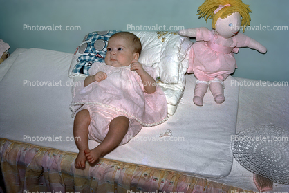 Baby Girl, toddler, doll, cute, 1950s