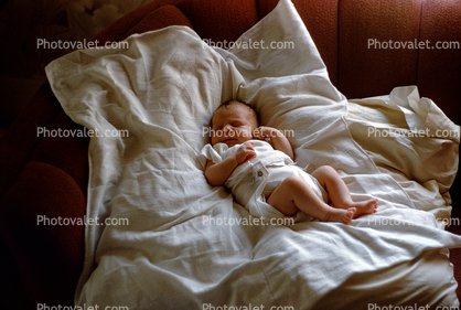 Cute tiny Baby, newborn, 1950s