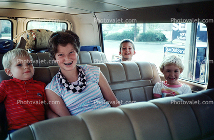 Boys, girls, car, braces, smiles, Carlisle, Cumberland County, Pennsylvania, 1950s