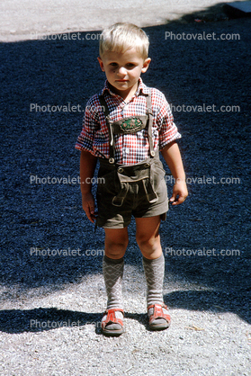 Boy, Lederhosen, Vienna, 1963, 1960s