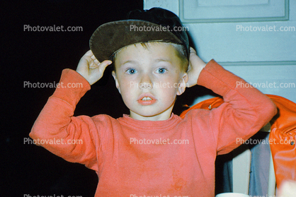 Boy, Hat, Shirt, 1950s