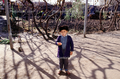 boy standing, Penja, Samarkand