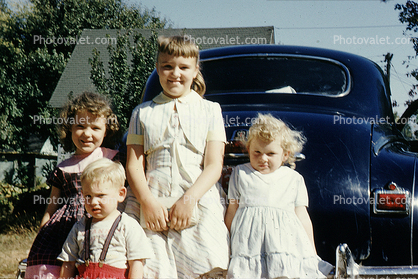 Sisters, Brother, Girl, Boy, 1950s