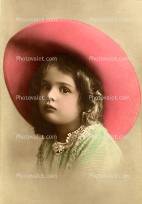 Girl, RPPC, Hat, 1920's