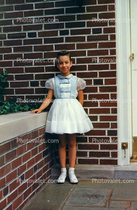 Girl, Dress, Brick, 1960s