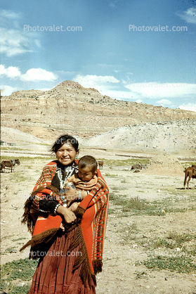 American Indian Woman, Son, Toddler, 1941, 1940s
