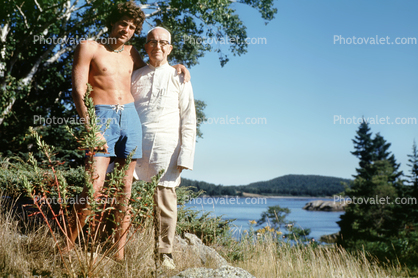 Buckminster Fuller with Jonathan Stoller, Bear Island, Maine 