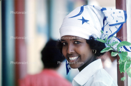 woman, smiles, face, star, teeth, Somalia