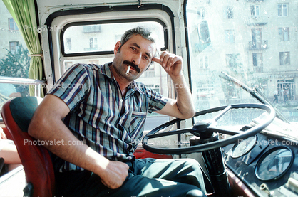 Bus Driver with Cigarette, Tblisi, Geiorgia