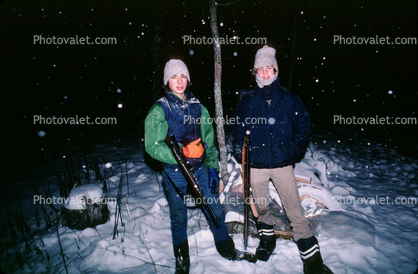 Guerdon Trueblood Jr. in the snow, guns, hunting