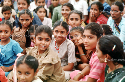 Gujarat, Woman, Girl, Smiles, Sari