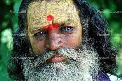 Hindu Mans Face, near Ahmedabad, India