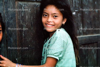 Smiling girl, Araniko Highway, Himalayas, Kodari, Nepal