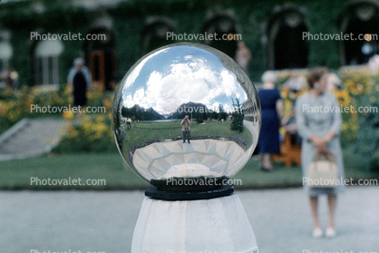 ball, chrome, reflection, Banff, August 1960, 1960s