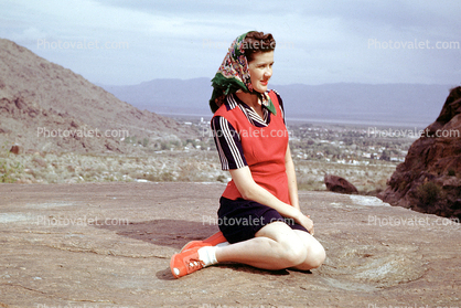 Woman, Palm Springs, 1944, 1940s