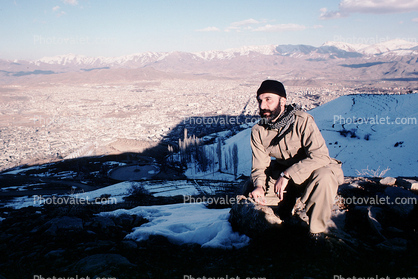 Man in the mountains, Sadiq, near Sanandaj, Kurdistan, Iran