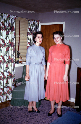 lady, feminine, female, woman, women, smile, dress, formal, 1950s