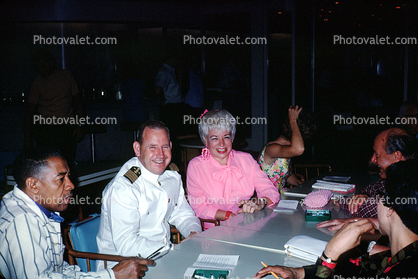 Captains Table, laughing, smiles, Ship, May 1968, 1960s