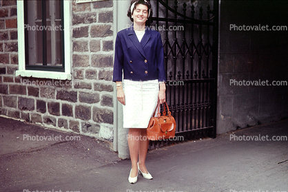 Woman with Purse, Quebec, Canada, June 1964, 1960s