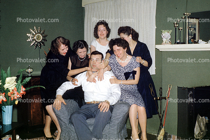 Group, Party, Drunk, Fun, Funny, April 1959, 1950s