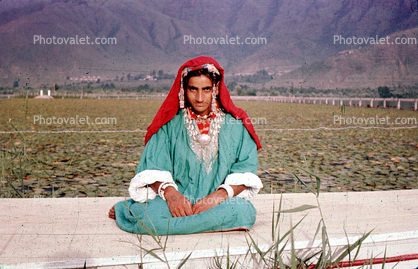 Man Sitting, lake, Kashmir India