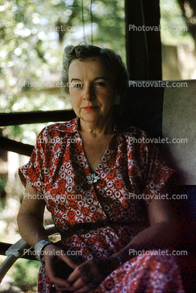 Woman, Female, Dress, Contemplative, 1950s