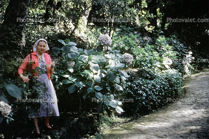 Woman, Gardens, 1950s