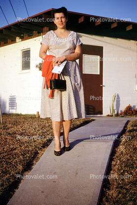 Woman, Female, Dress, Akron Ohio, 1950s