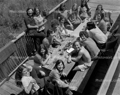 group portrait, porch, 1970s