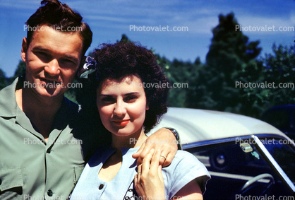 Husband and Wife, man, woman, car, 1947, 1940s