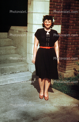 Woman, Female, Smiles, 1940s