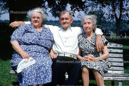 Man, women, senior citizens, July 13 1947, 1940s