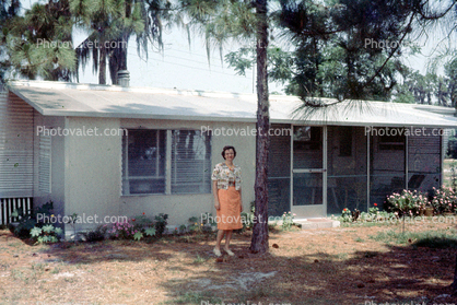 Home, House, Woman, Backyard, May 1962, 1960s