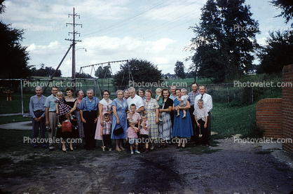 Group Family Portrait, reunion, 1950s