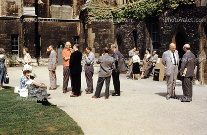 Group of Men, tourists, 1940s