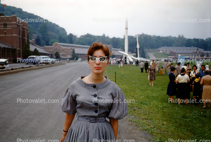 Woman with Cateye glasses, 1950s