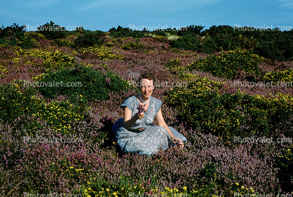 Lady in a Field of Flowers, 1940s