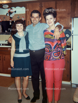 Paisley Mod Outfit, pants, dress, women, man, 1960s