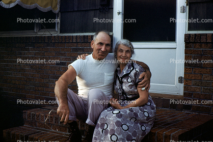 Man and Woman Embrace, cute, wonderful, 1950s