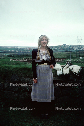 Woman in Native Clothes, garb, apron, dutch