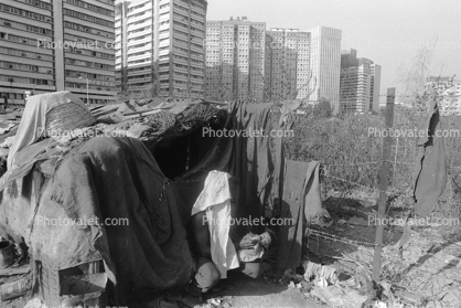 Shanty Home, Shack, apartment buildings, slum, Mumbai, India
