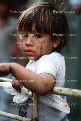 Crying Child, Dirty Face, Tears, San Salvador