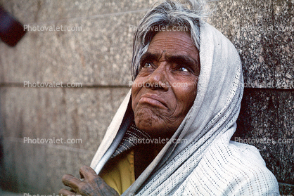 Woman, Face, Delhi, India