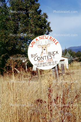 Win A new Rifle, Big Buck Contest, M&M Feed, Sign, Signage