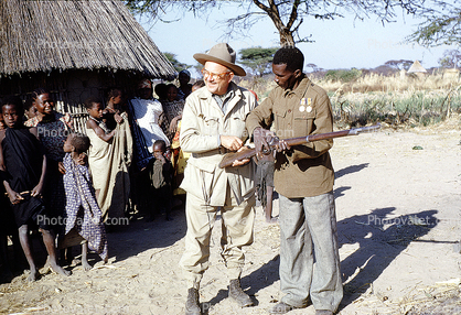 Poachers, Hunters, Rifle, Africa, African, 1951, 1950s