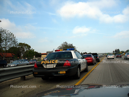Police, Cars, Automobile, Vehicles, Highway 101, Ventura County, California